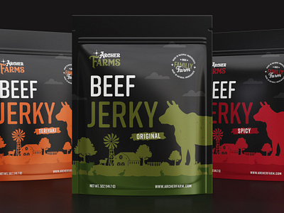 Archer Farms • Family Farm (Beef Jerky) 3d 3dmouckups branding design graphic design illustration labeldesign logo product