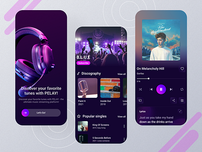 Mobile Music App dribbble figma mobile app music app music streame ui ui design uiux