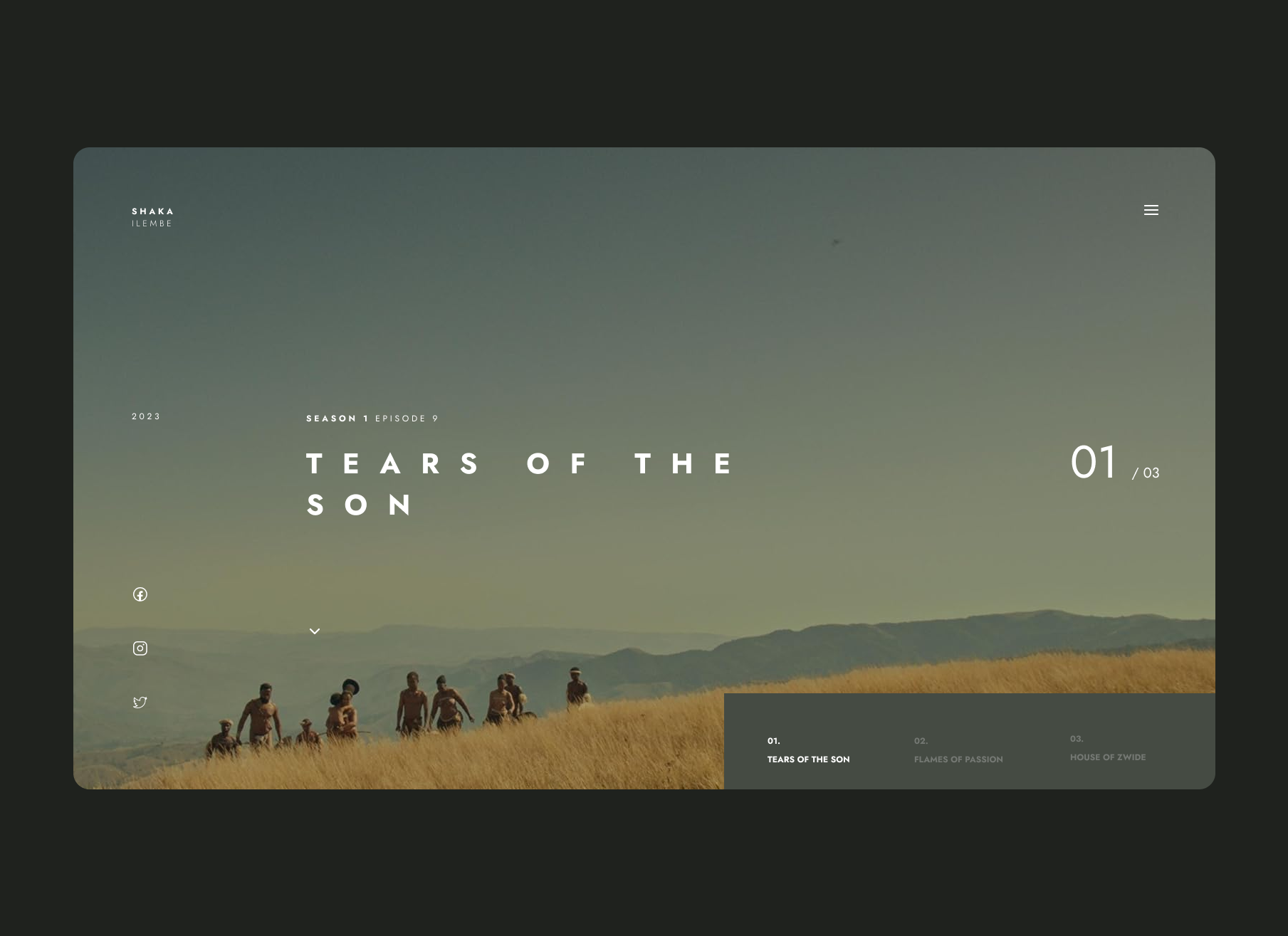 Shaka Ilembe Website - Tears of the sun design shaka ux design web design