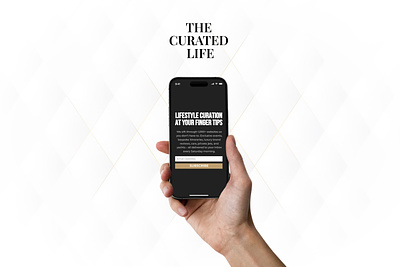 iPhone Mockup for The Curated Life iphone iphone mock up luxury luxury branding luxury design mock up mooc