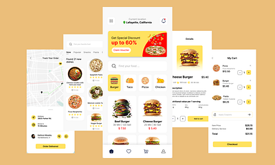 Food Delivery App app figma food delivery app mobileappdesign ui uidesign userinterface websitedesign