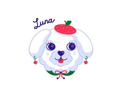 Maltipoo cute dog luna maltipoo pet portrait puppy strawberry vector