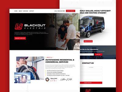 Landing Page for Residential & Electrical Company branding electrician figma graphic design landing page vehicle wrap vehicle wrap design