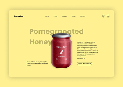 honeybee branding design graphic design hero section honey minimal ui ui ux website website design