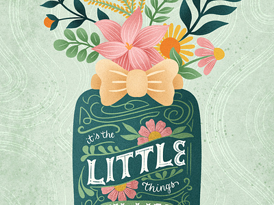 Little Things in Life Lettering and Illustration botanical floral hand drawn handlettering illustration illustration art illustrations instagram lettering nature procreate social social media typography vintage