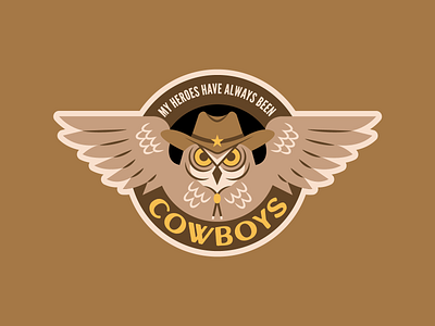 My Heroes Have Always Been Cowboys badge bolo brand country music cowboy cowboy hat illustration illustrator logo outlaw country patch seal vector waylon jennings western wild west willie nelson wings
