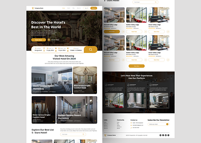 Hotel Booking Website UI/UX Design design figma hotel interaction landing page ui ui design uiux web design website