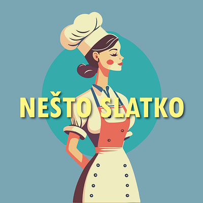LOGO VARIATION for NEŠTO SLATKO branding business name design graphic design logo minimalistic modern vector