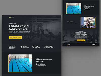 Gym Landing Page figma graphic design landing page ui ui web design