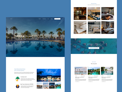 Vacation Resort Landing page figma hotel landing page resort ui vacation website design