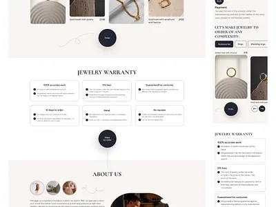 Handmade Jewellery to your order creativity homepage jewellery ux webdesign