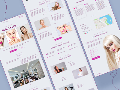 Landing Page for beauty salon design ui ux web