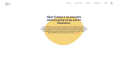 Open Colony clone development landingpage ui