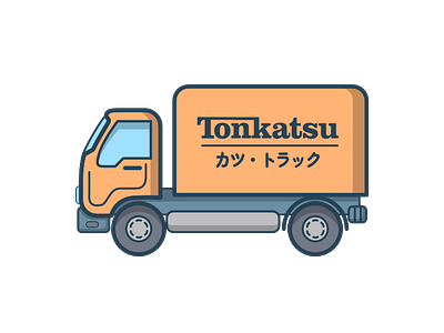 Tonkatsu branding design food graphic design illustration japan kawaii logo typography