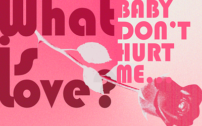 What is Love? branding grain graphic design pink retro ui valentinesday
