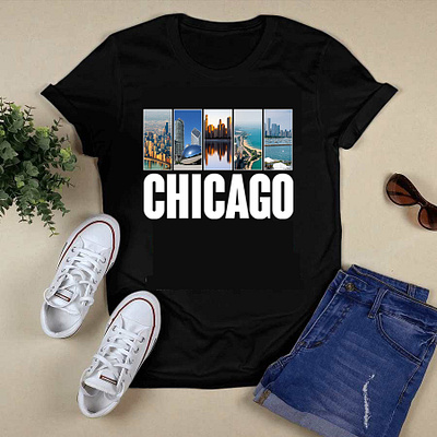 Chicago City T-shirt chicago city design graphic t shirt tee