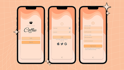 Coffee UI login design dailyui figma illustrator ui