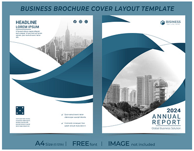 Corporate Annual Report Template Design branding design graphic design illustration vector