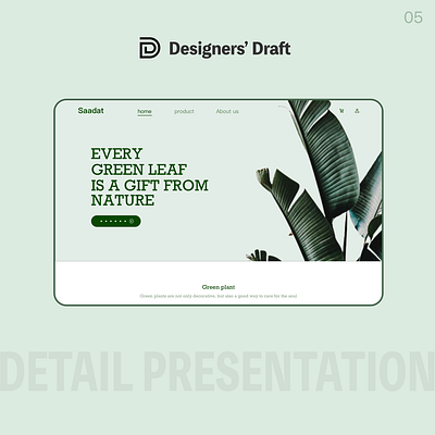 Every Green Leaf Is A Gift From Nature ---Designers' Drafts app branding design graphic design illustration logo typography ui ux vector