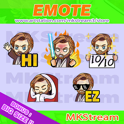 Twitch emotes star wars obi wan kenobi pack #2 animated emotes anime comfy cute design emote emotes ez illustration kenobi obi wan obi wan kenobi perfect rage star wars starwars starwars emotes sub badge twitch emotes waving