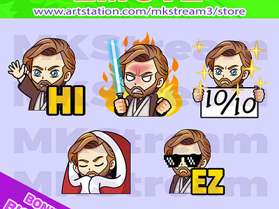 Twitch emotes star wars obi wan kenobi pack #2 animated emotes anime comfy cute design emote emotes ez illustration kenobi obi wan obi wan kenobi perfect rage star wars starwars starwars emotes sub badge twitch emotes waving