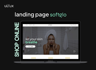Skincare e-commerce landing page landing page skincare ui video webdesign