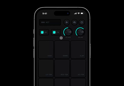 Drum Machine & Sequencer App app audio dark drum machine ios mobile music prototype sequencer ui ux vst