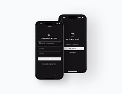 Mammoth App - Sign Up & Verify Email ios mobile mobileapp mobiledesign uidesign uiux ux uxdesign uxui