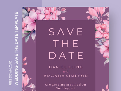 Simple Wedding Save the Date Free Google Docs Template date docs flower free google docs templates free template free template google docs google google docs invitation marriage save save date save the date savethedate template wedding wedding invitation wedding save the date