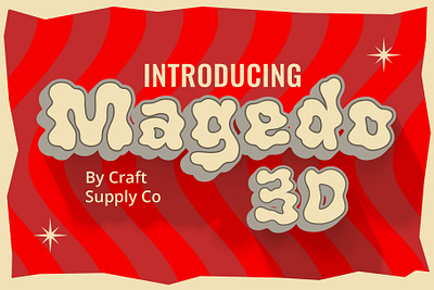 Magedo 3D | Craft Supply Co brush creative design elegant font illustration lettering logo typeface ui