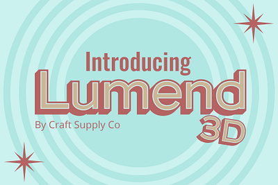 Lumend 3D | Craft Supply Co brush creative design elegant font illustration lettering logo typeface ui