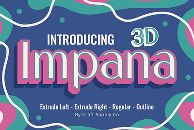 Impana 3D | Craft Supply Co brush creative design elegant font illustration lettering logo typeface ui