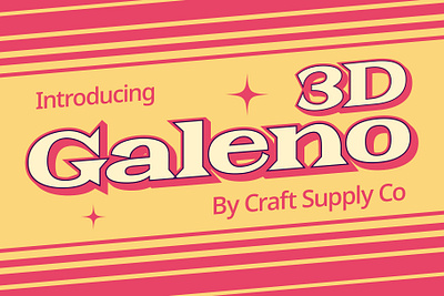 Galeno 3D | Craft Supply Co brush creative design elegant font illustration lettering logo typeface ui