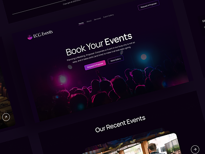 ECG Events Organizers - Full UI UX Landing Page Redesign Pt.02 airbnb b2b b2b landing page brand website clean design conference website event event app design event landing page event ui design event web design event website landing page landing page music website saas landing page service landing page song website ticket ui ux design