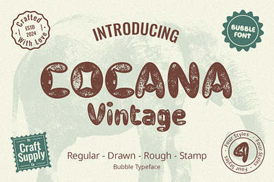 Cocana Vintage Font | Craft Supply Co font lettering typeface