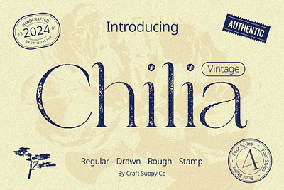 Chilia Vintage Font | Craft Supply Co font lettering typeface