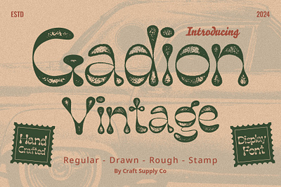 Gadion Vintage Font | Craft Supply Co font lettering typeface