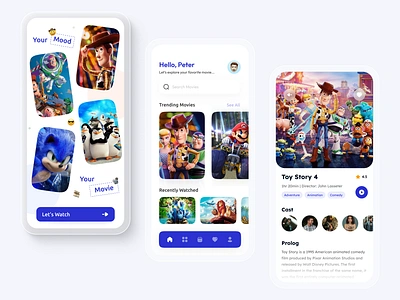 Movie Streaming App app design cinema clean mobile app movie movie app movie design movie plateform movie streaming online movie online plateform streaming app ticket ticket booking tv shows ui ui design uiux watch movie web series