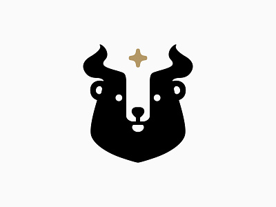 Bear Bull Star Logo bear bearbull branding bull character finance financial icon illustration logo market mascot star trade trading