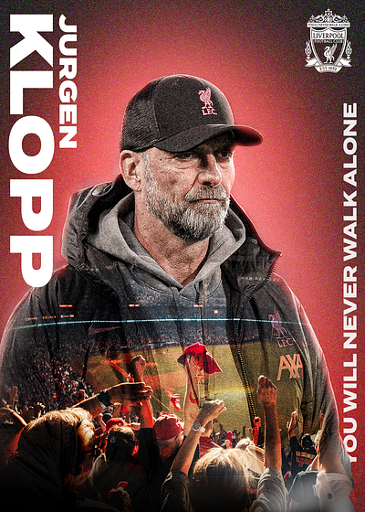 Jurgen Klopp Poster clean design coach design football graphic design liverpool photoshop sports poster