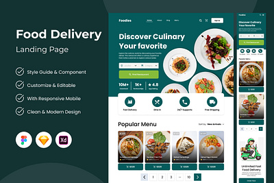 Foodies - Food Delivery Landing Page V2 landing