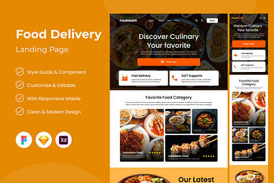 FoodHealth - Food Delivery Landing Page V2 landing