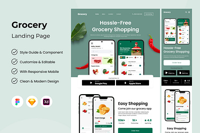 Grocery - Food Delivery Landing Page V2 landing