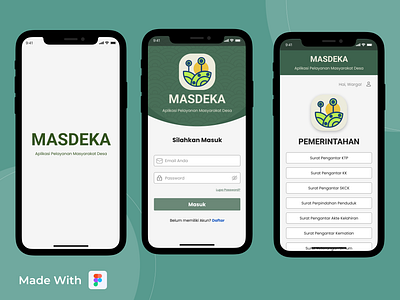 Redesign Masdeka App (Aplikasi Pelayanan Masyarakat Desa) branding goverment graphic design ui