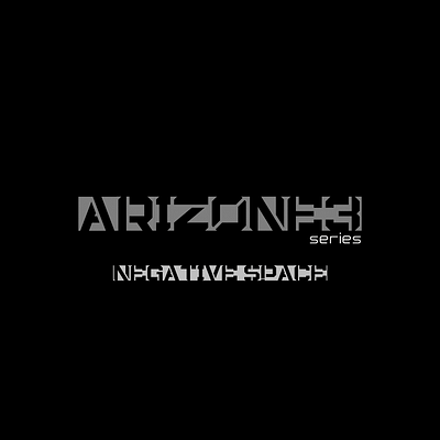 arizone3 series font - arizone3 negative space design font graphic design illustration typography vector