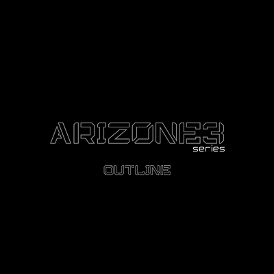 arizone3 series font - arizone3 outline design font graphic design illustration typography vector