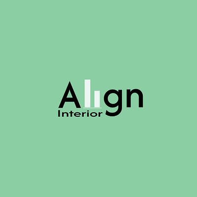 Align Interior lettering logo text based logo timeless logo