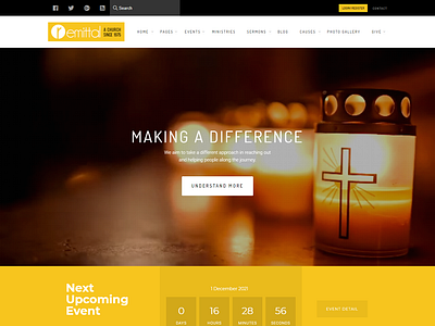 Church Religion Website church religion website website design