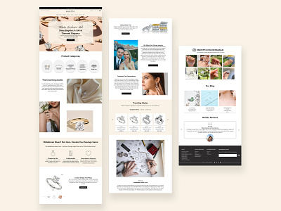 Minimalistic Homepage - Nivetta Jewelry branding figma graphic design homepage jewelry minimal ui ux website design