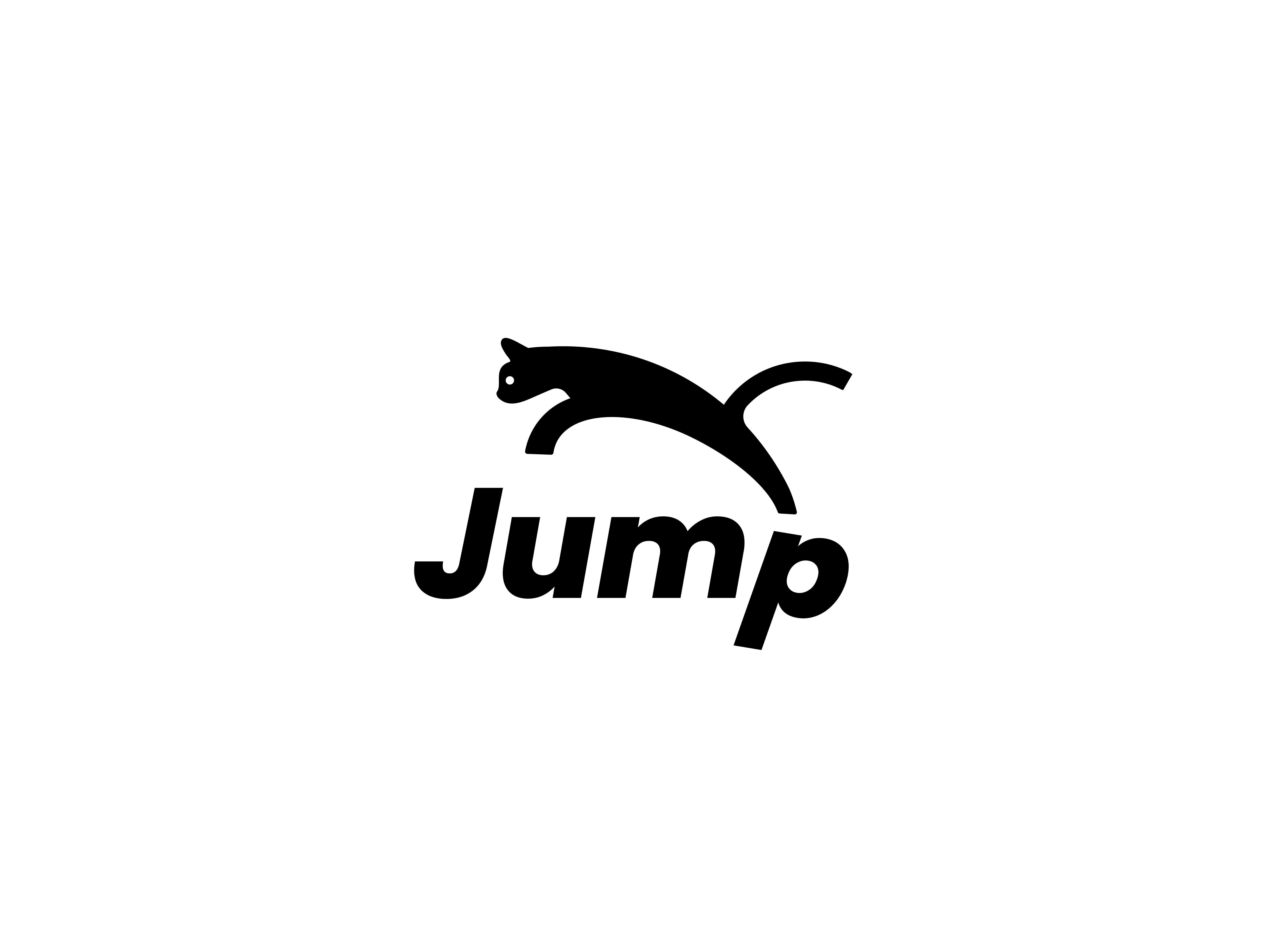 Leaping Cat Logo Design. animal logo branding brandmark cat logo creative logo design icon jump logo jumping cat jumping kitten logo jumping kitty jumping pet kitten logo kitty logo logo logo design logo for sale minimal logo pet logo